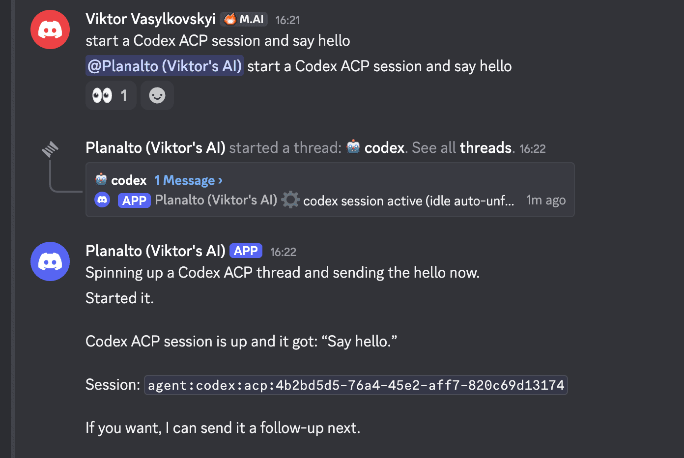 ACP Working in Discord